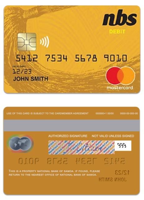 Samoa National Bank of Samoa debit mastercard